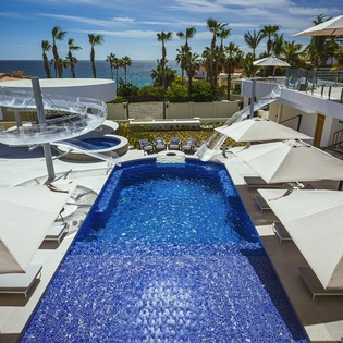 Poolside with ocean views