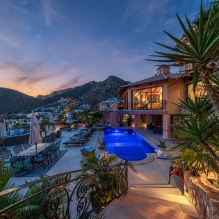 Poolside patio