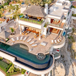 Bird's eye view of villa
