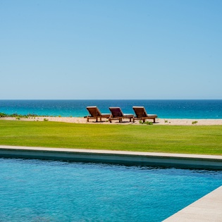 Pool area and ocean view