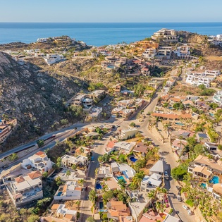 Aerial ocean views of Cabo San Lucas