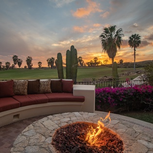 Sit around the cozy fire pit and enjoy a beautiful sunset