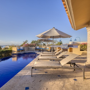 Poolside patio