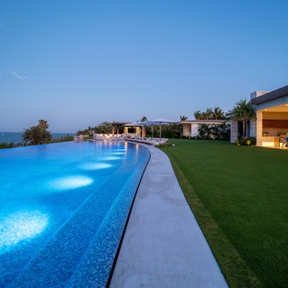 Poolside patio