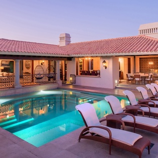 Swim at night with an ocean view