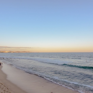 Beach during sunset