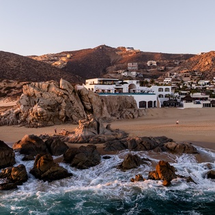 Aerial beach view