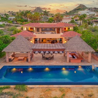 Bird's eye view of villa