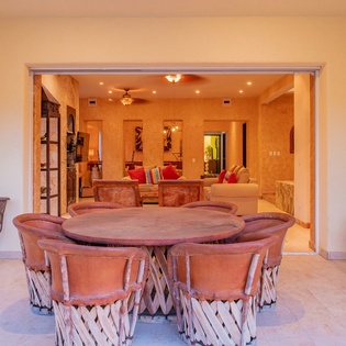Outdoor dining area