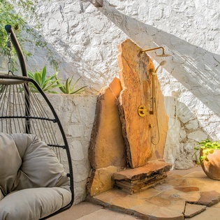 Luxurious outdoor shower