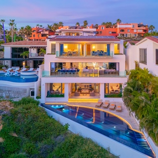 Bird's eye view of villa