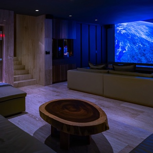 In-villa theater room