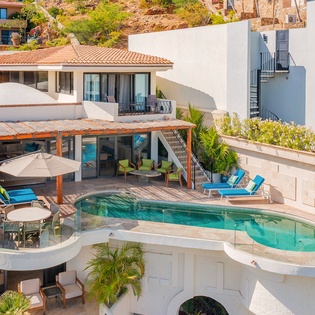 Aerial view of villa