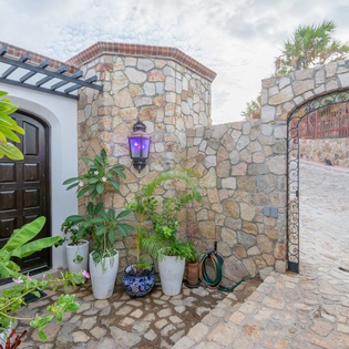 Entrance to villa