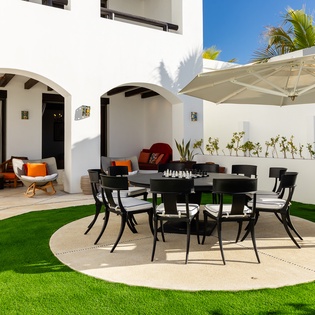 Patio with outdoor eating