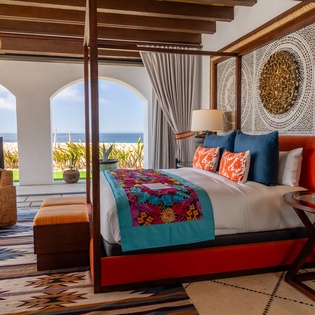 Bedroom suite with ocean views