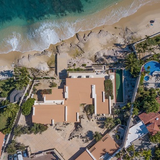 Aerial view of villa