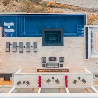Aerial view of patio