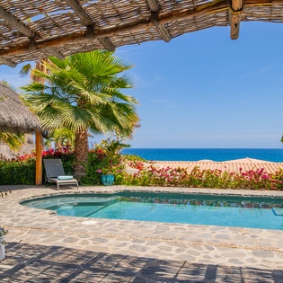 Poolside patio