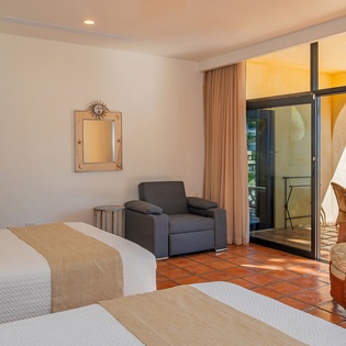 Bedroom suite with 2 queen beds