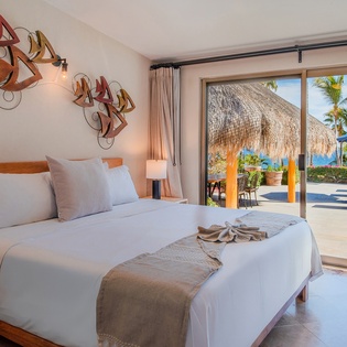 Bedroom suite with patio access