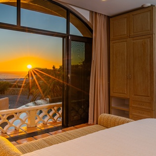 Bedroom suite with ocean views