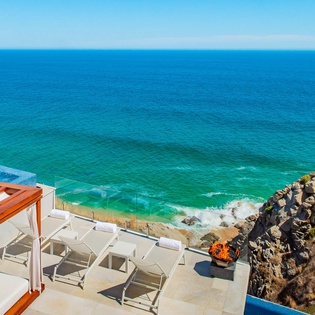 Patio with ocean view