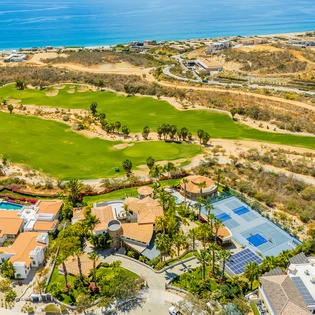 Aerial view of villa