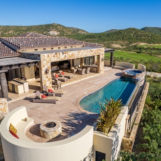 Aerial view of villa