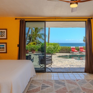 Bedroom suite with patio access