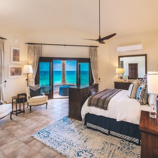 Bedroom suite with beachfront views