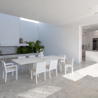 Outdoor dining area
