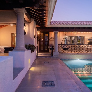 Patio during sunset