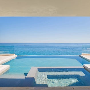 Infinity pool with ocean views