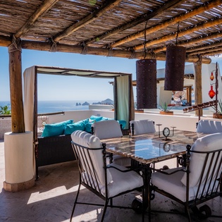 Outdoor dining area