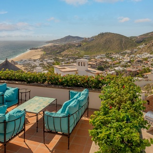 Rooftop terrace with outdoor seating and incredible views