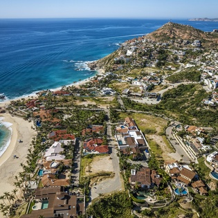 Aerial views of beach neighborhood