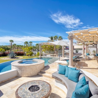 Patio with firepit