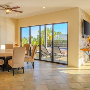 Separate dining area