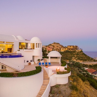 Bird's eye view of villa