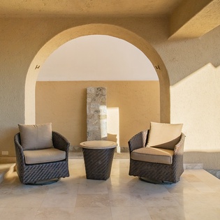 Outdoor patio from suite