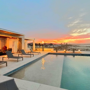 Poolside with lounge chairs