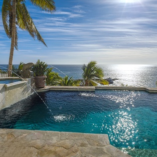 Poolside with incredible ocean views