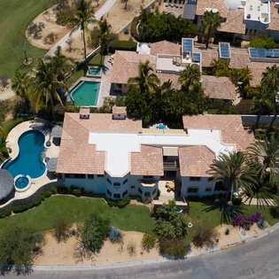 Aerial view of villa