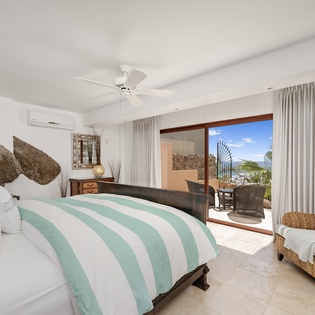 Bedroom suite with ocean views