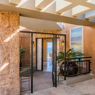 Entryway of villa