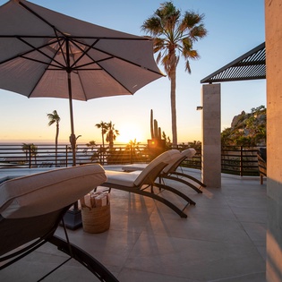 Lounge chairs with amazing views
