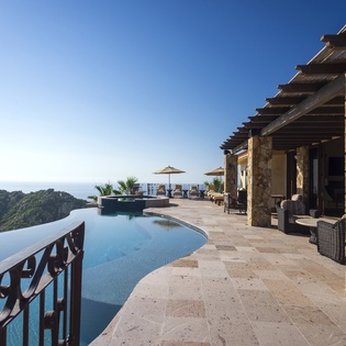 Infinity pool with ocean view