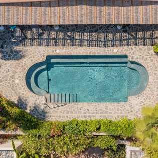 Aerial view of pool