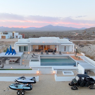 Aerial view of villa